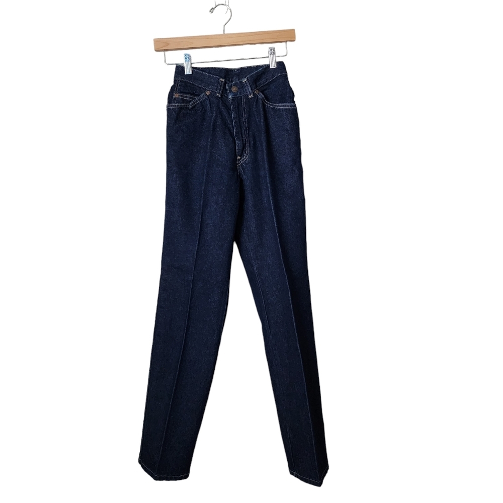LEVIS x‎ VINTAGE 90's dark wash jeans high rise straight leg white tab 153 - Picture 2 of 14